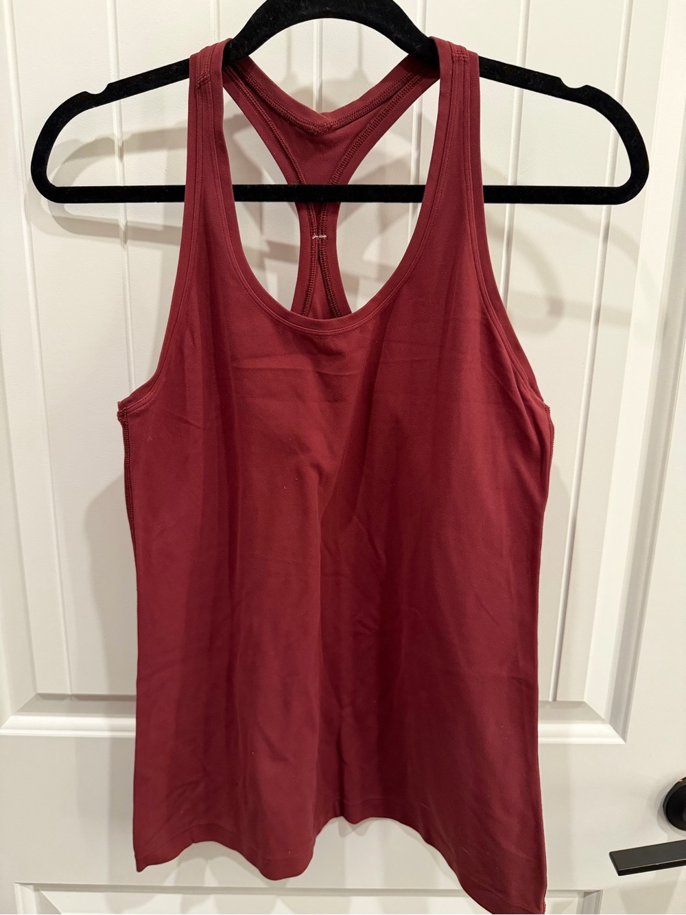 Lululemon Burgundy Layered Open Back Racerback Tank